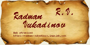 Radman Vukadinov vizit kartica